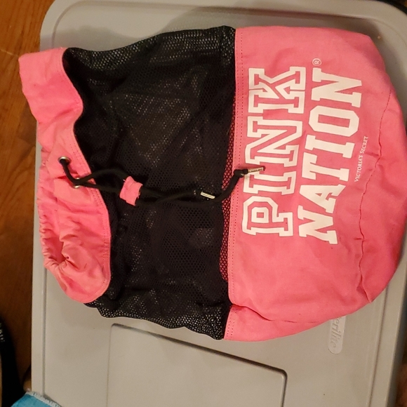 PINK NATION VICTORIA'S SECRET MESH DUFFLE BAG - Picture 3 of 8